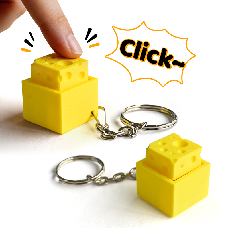 3D Printing Objects - 3D Printed Cheesy Key Fidget Clicker