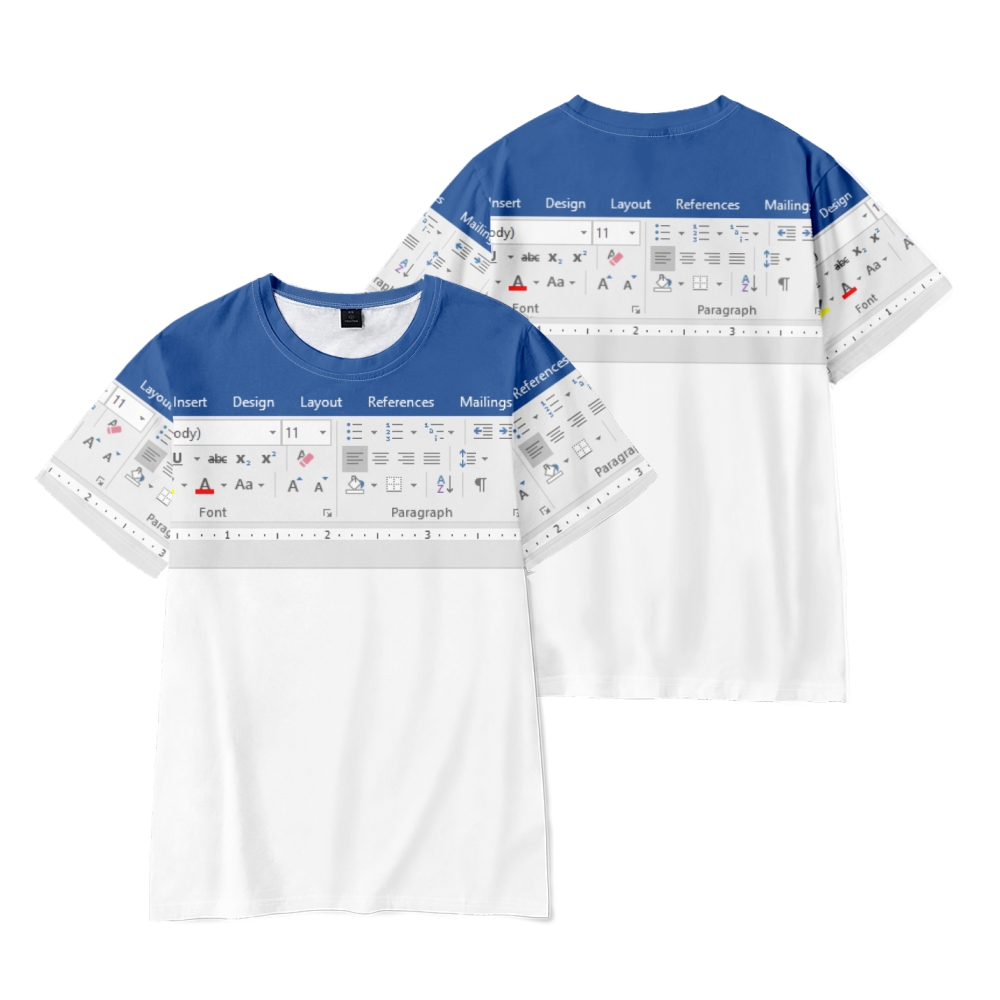 3D Printing Design Software - 3D Casual Excel tshirt for Men