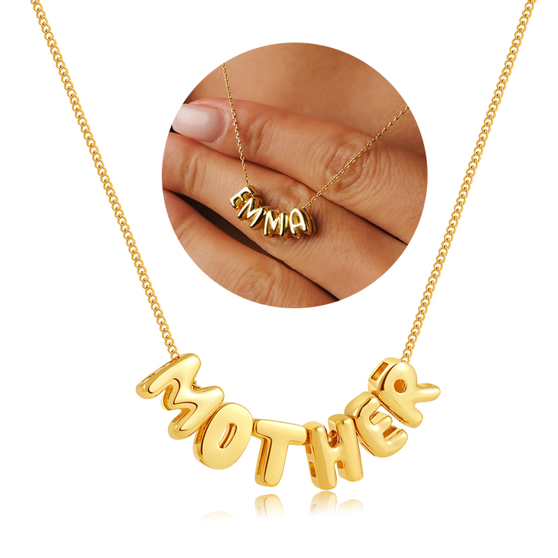 3D Printing Jewelry - Bubble Letter Necklaces Custom 3D Bubble