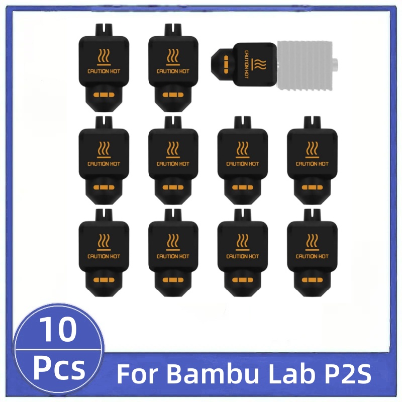 3D Printing Nozzle - 10Pcs Black Silicone Sock for Bambu