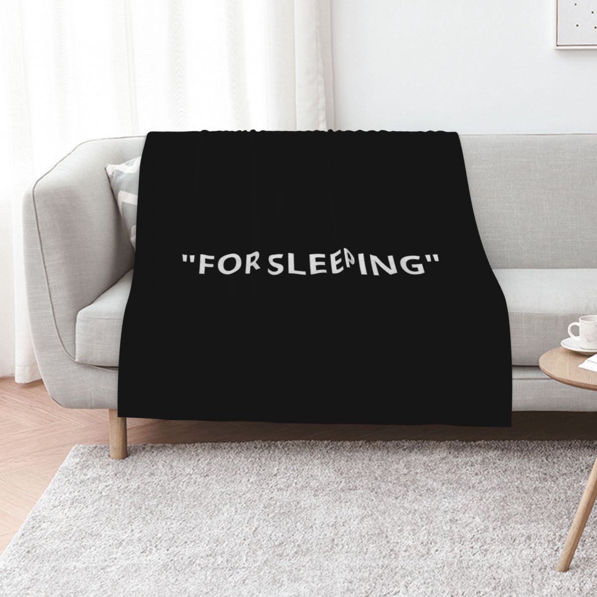 3D Printing Quotation - For Sleeping Quotation Marks White Throw