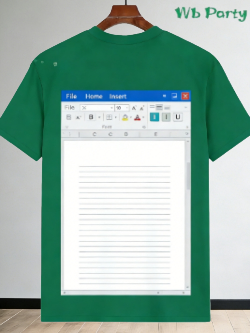 Casual Excel Tshirt for Men 3D - 3D Printing Design Software ulasan dan harga