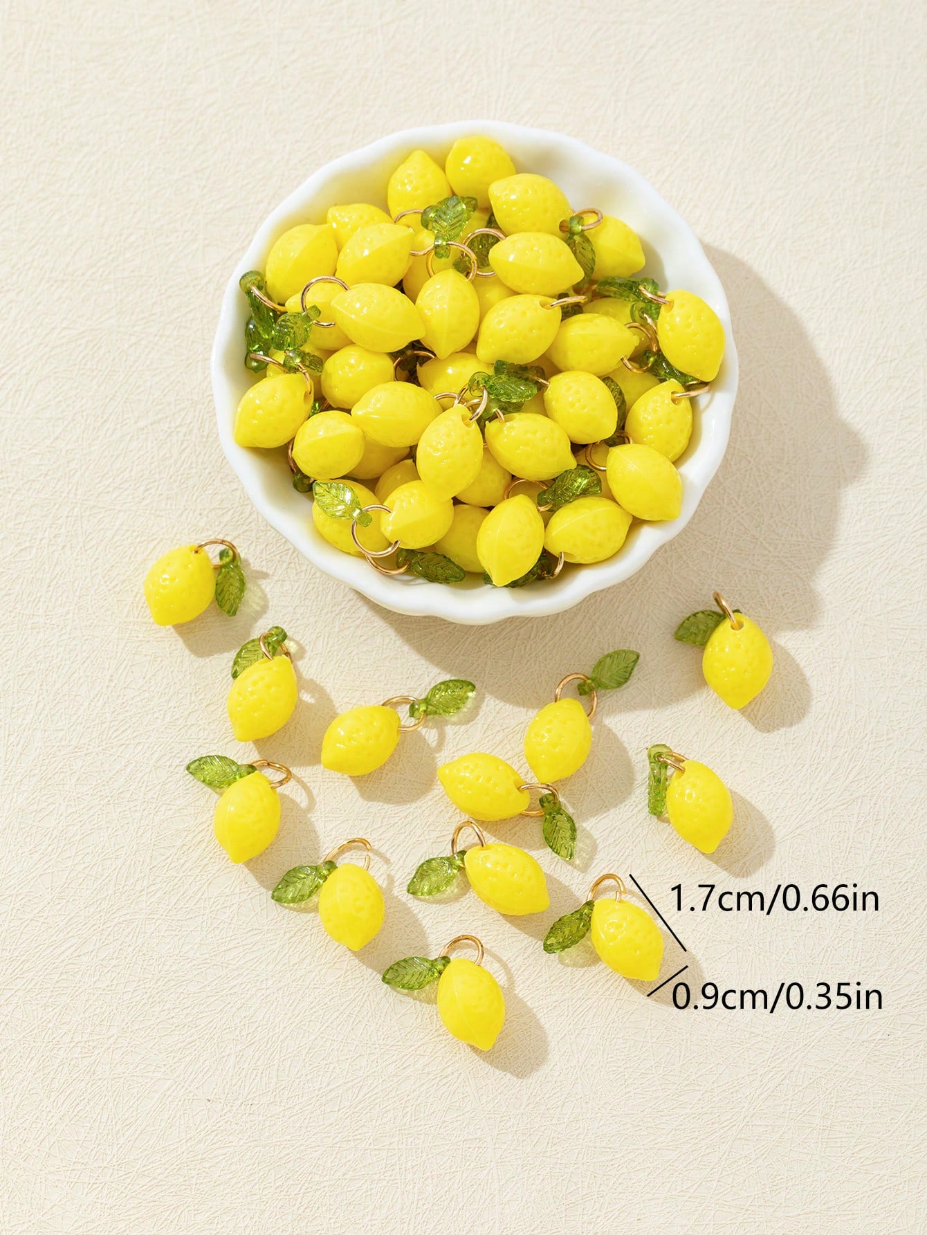 10Pcs 3D Lemon Resin Charms Pe - 3D Printing Earrings ulasan dan harga