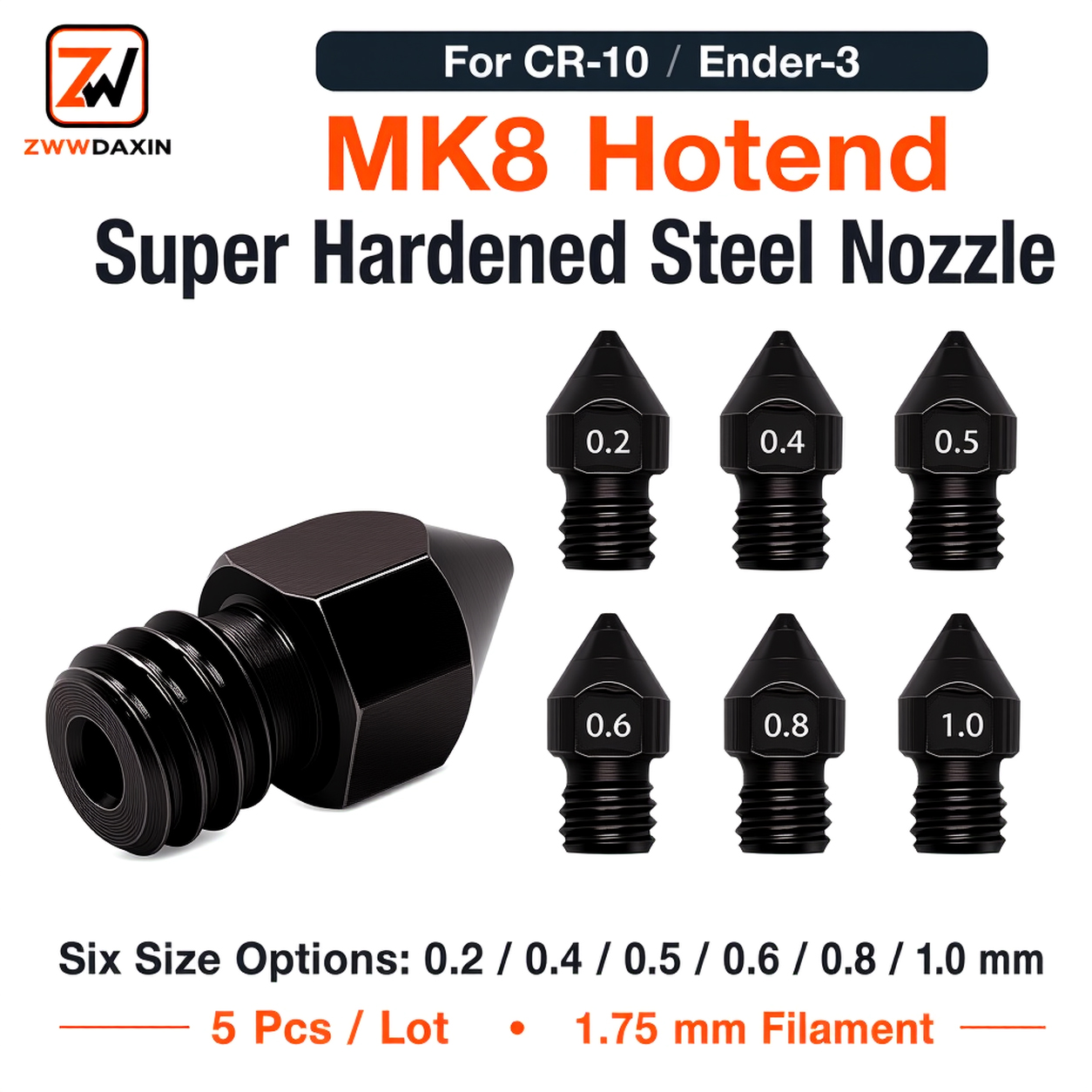 Super Hardened Steel Nozzle MK - 3D Printing Nozzle ulasan dan harga