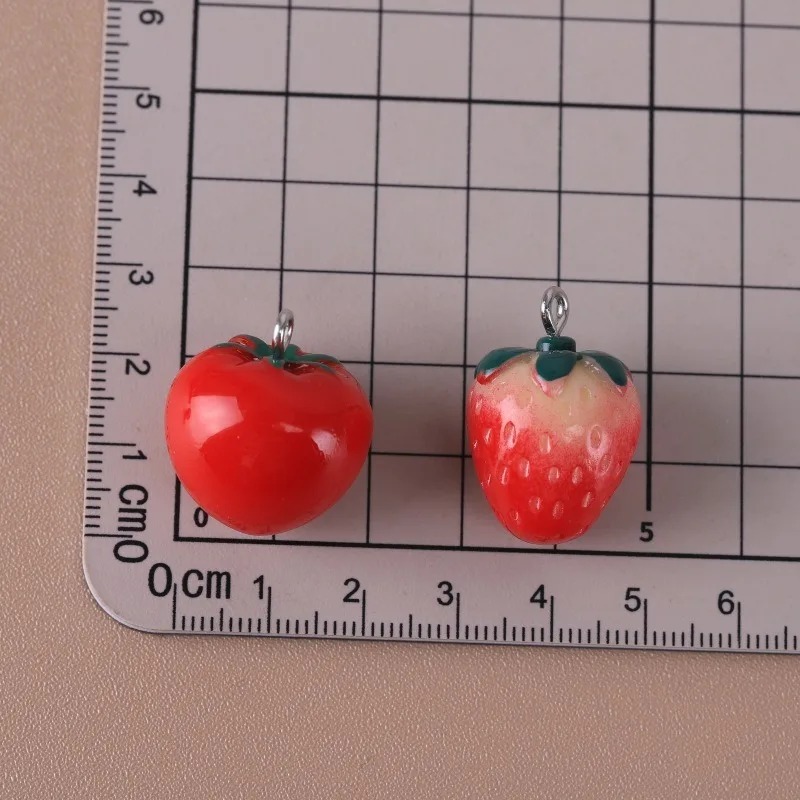 10 Pieces Realistic 3D Strawbe - 3D Printing Earrings ulasan dan harga