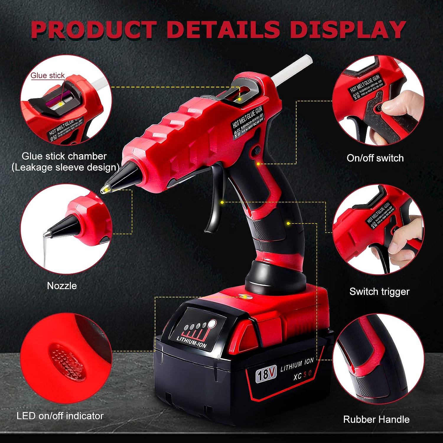 Cordless Hot Melt Glue Gun for - Black+Decker Tool 20V Max ulasan dan harga