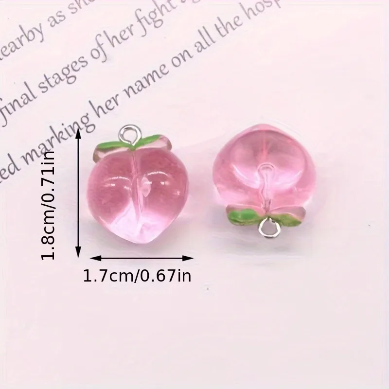 10Pcs Mini 3D Pink Peach Fruit - 3D Printing Earrings ulasan dan harga