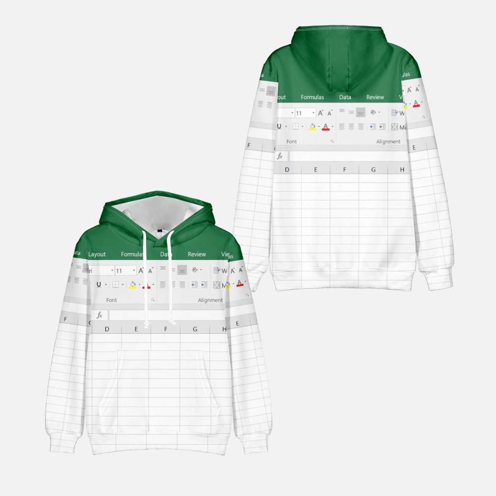 Casual Excel Hoodie For Men An - 3D Printing Design Software ulasan dan harga